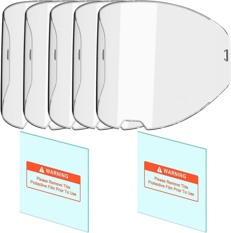 ANDELI 5 PCS Large Viewing Screen Outer Replacement Lens and 2 Pcs Inner Replacement Lens for Red Cat MOON3SC1LEDS MOON LED MOON LED PRO Welding Helmet - Image 1